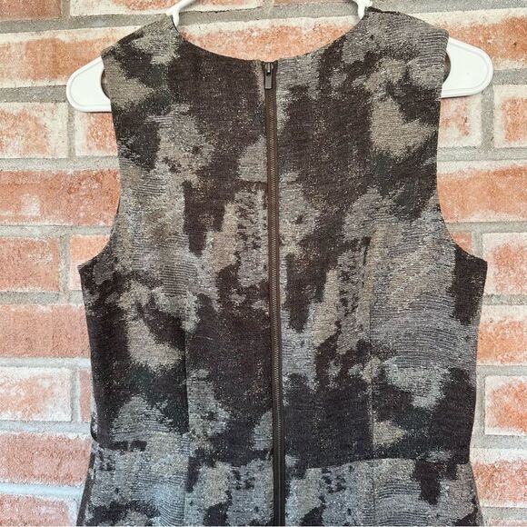 Banana Republic Wool Blend Metallic Sheath Pencil Dress Women’s 6 Brown Gray - Picture 8 of 9